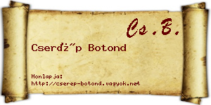 Cserép Botond névjegykártya