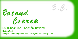 botond cserep business card