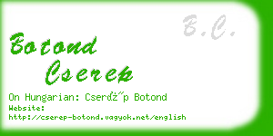 botond cserep business card